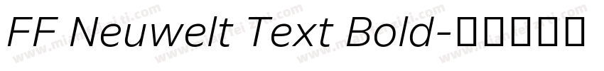 FF Neuwelt Text Bold字体转换
